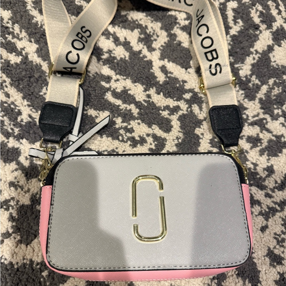 Marc Jacobs Pink and Gray Crossbody Bag